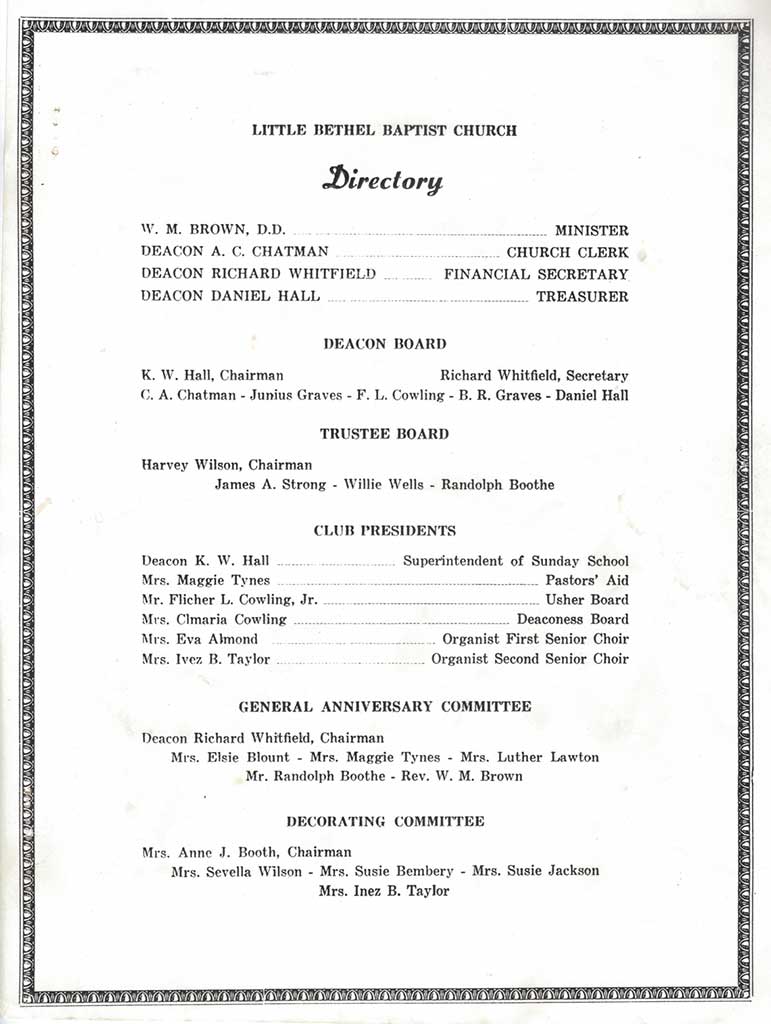 LBBC 1954 - Directory