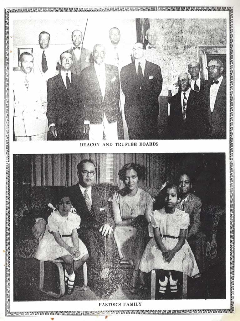 LBBC 1954 page 2 - deacons, pastor & family