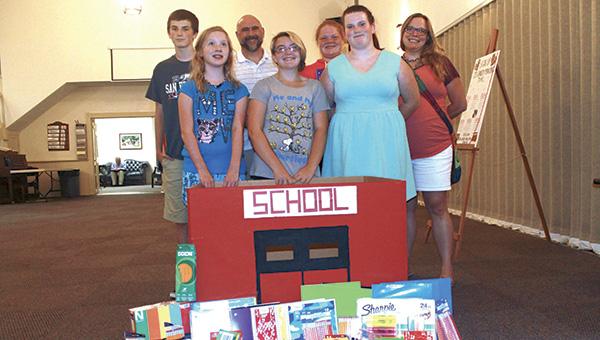 Chuckatuck church collects school supplies